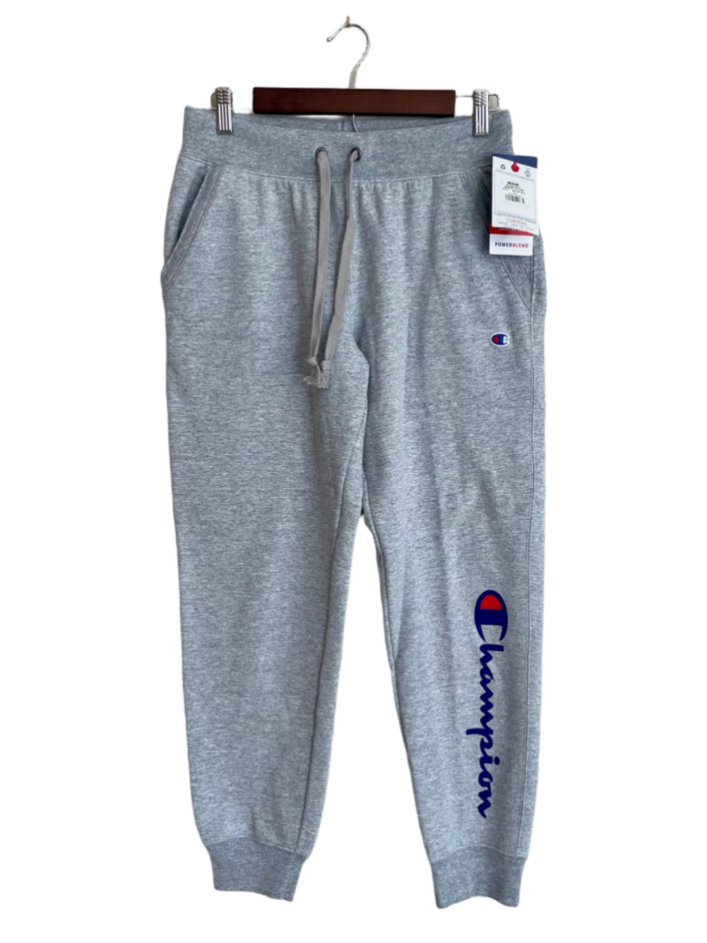 NWT Champion Women’s Powerblend Graphic Logo Joggers Oxford Gray Medium
